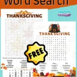 Free Printable Thanksgiving Word Search (2 Options!)   Leap Of Within Thanksgiving Free Coloring Worksheets And Word Searches For Intermediate