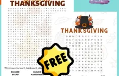 Free Printable Thanksgiving Word Search (2 Options!) - Leap Of within Thanksgiving Free Coloring Worksheets And Word Searches For Intermediate