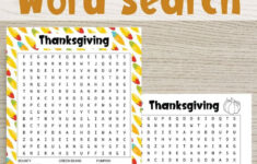 Free Printable Thanksgiving Word Search: American &amp; Canadian for Canadian Thanksgiving Word Search