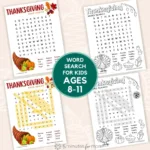 Free Printable Thanksgiving Word Search For Kids For Word Search The Scince Of Your Thanksgiving Meal