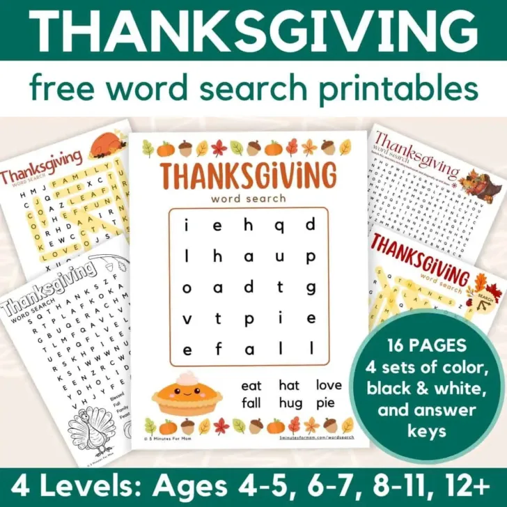 Thanksgiving Word Search Second Grade Large Image Thanksgiving Word Search Second Grade Large Image