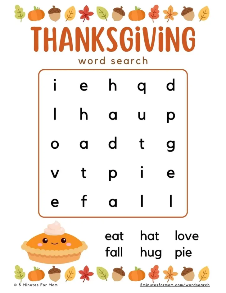Thanksgiving Science Word Search Thanksgiving Science Word Search