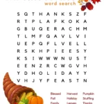 Free Printable Thanksgiving Word Search For Kids Inside Thanksgiving Word Search Puzzle For 8 Year Olds