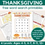 Free Printable Thanksgiving Word Search For Kids Regarding Kids Easy Thanksgiving Word Search