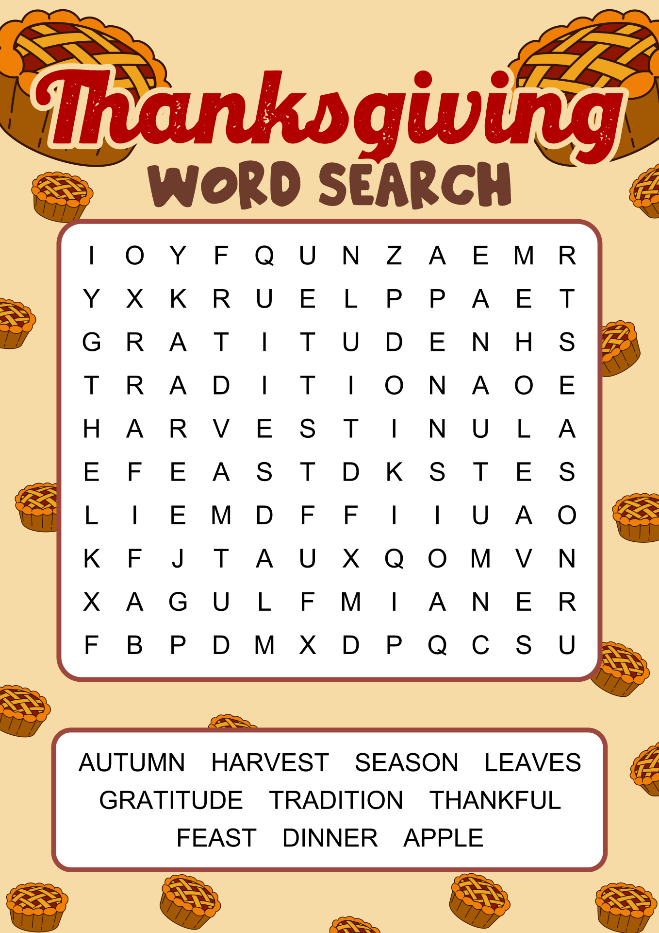Free Printable Thanksgiving Word Search - Printable with Abcya Word Search Thanksgiving