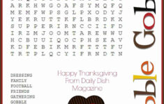 Free Thanksgiving Puzzles ~ Word Search And Maze Printable - Daily in Free Thanksgiving Word Search Printables