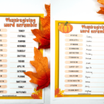 Free Thanksgiving Word Scramble Printable (With Answers) Within Thanksgiving Word Search Answers Kids Domain