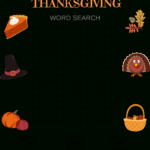 Free Thanksgiving Word Search Printable For Kids   Fox Farm Home Throughout Preschool Thanksgiving Word Search