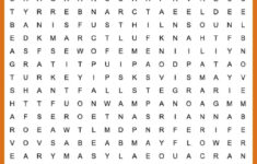 Free Thanksgiving Word Search Printable - With Answers Included intended for Free Printable Thanksgiving Word Search Adults Hard