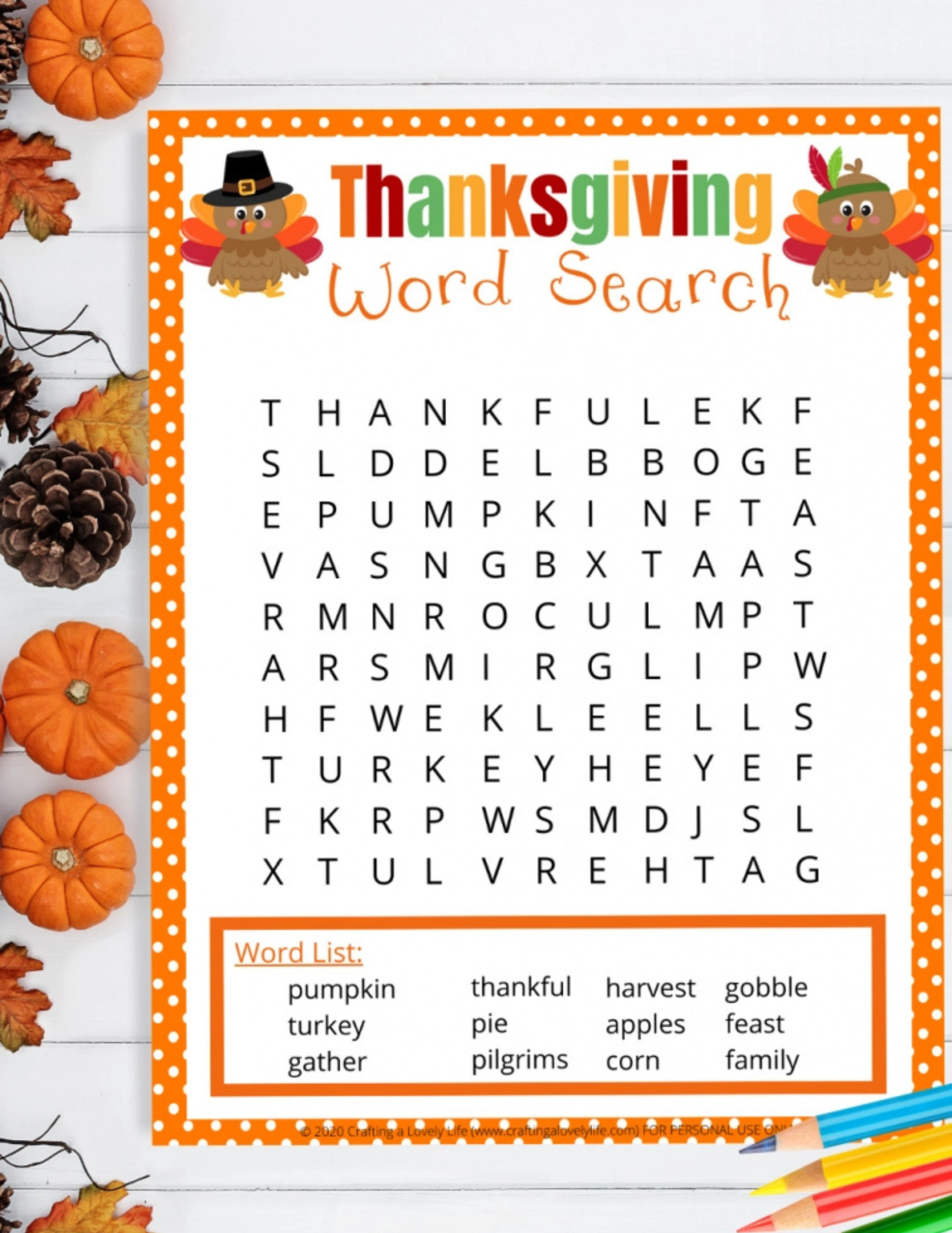 Free Thanksgiving Word Search Printable! within Thanksgiving Asl Word Search