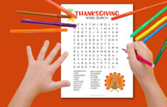 Free Thanksgiving Word Search Puzzle Printable - Made With Happy for Thanksgiving Twisted Word Search