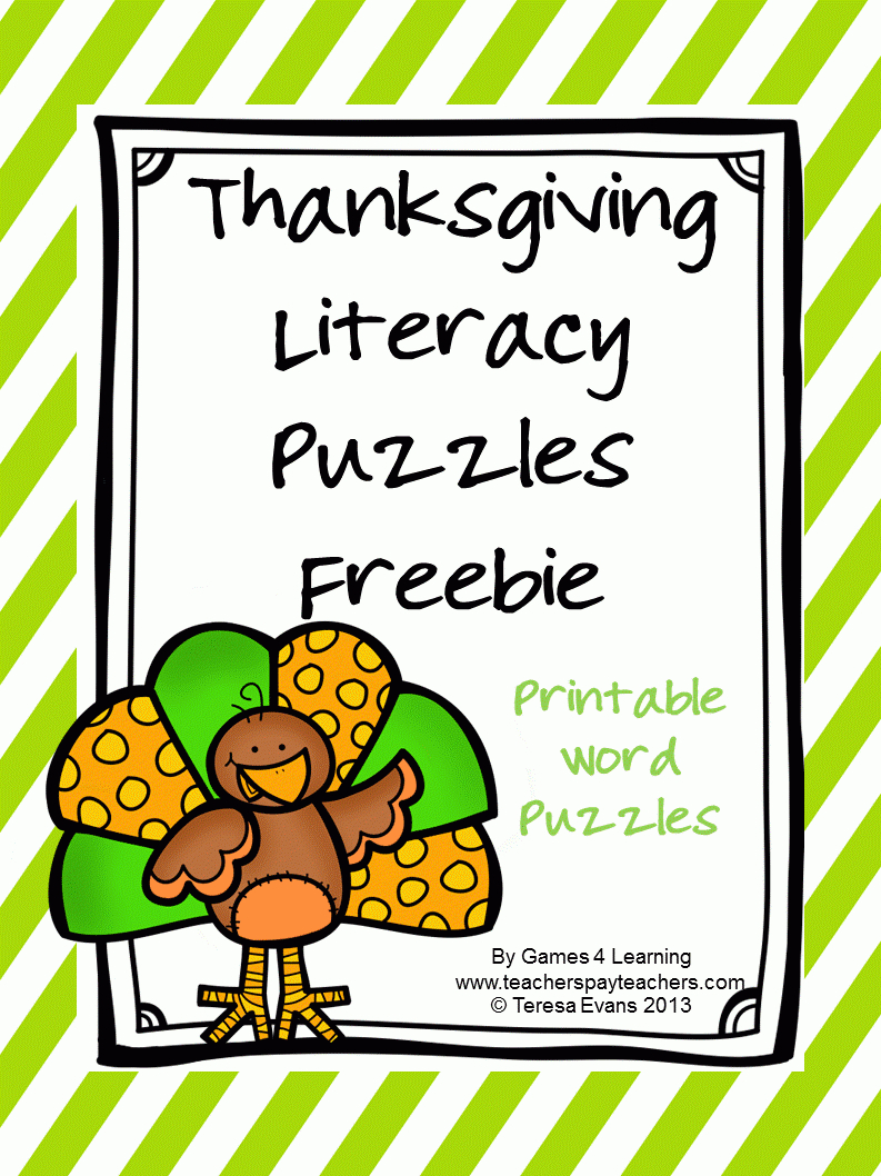 Fun Games 4 Learning: Thanksgiving Word Puzzles Freebie for Thanksgiving Word Search Gif