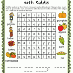 Fun Games 4 Learning: Thanksgiving Word Puzzles Freebie Within Thanksgiving Word Ving Word Search