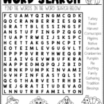 Fun Thanksgiving Activity Pages For Kids (Free Printable In Thanksgiving Feast Word Search
