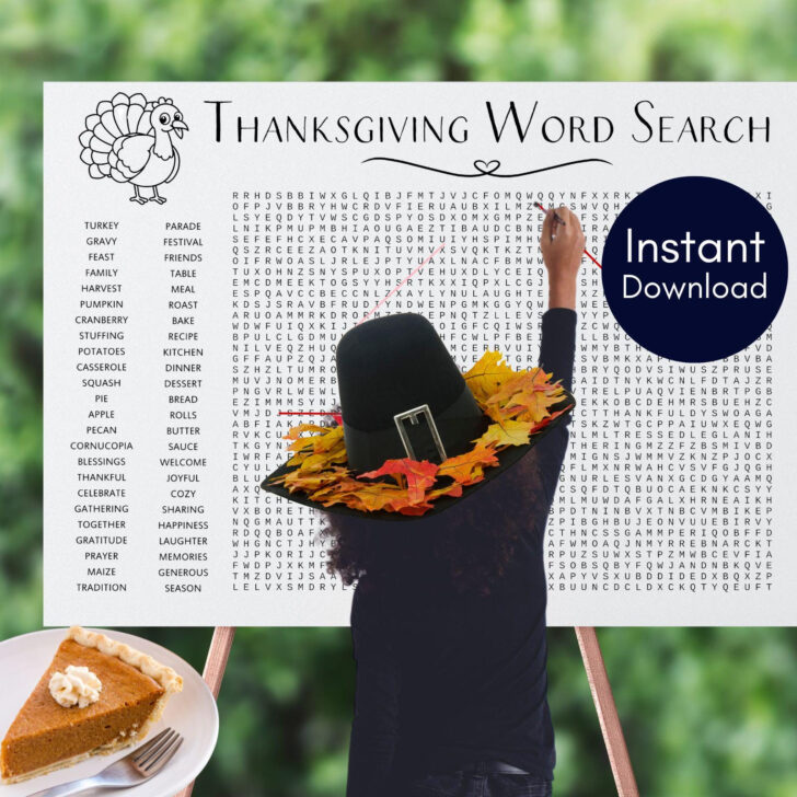 Word Search Thanksgiving Pies Large Prints Printables Word Search Thanksgiving Pies Large Prints Printables