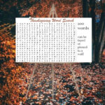 Giant Thanksgiving Word Search, Thanksgiving, Thanksgiving Decor Throughout Customizable Thanksgiving Word Search
