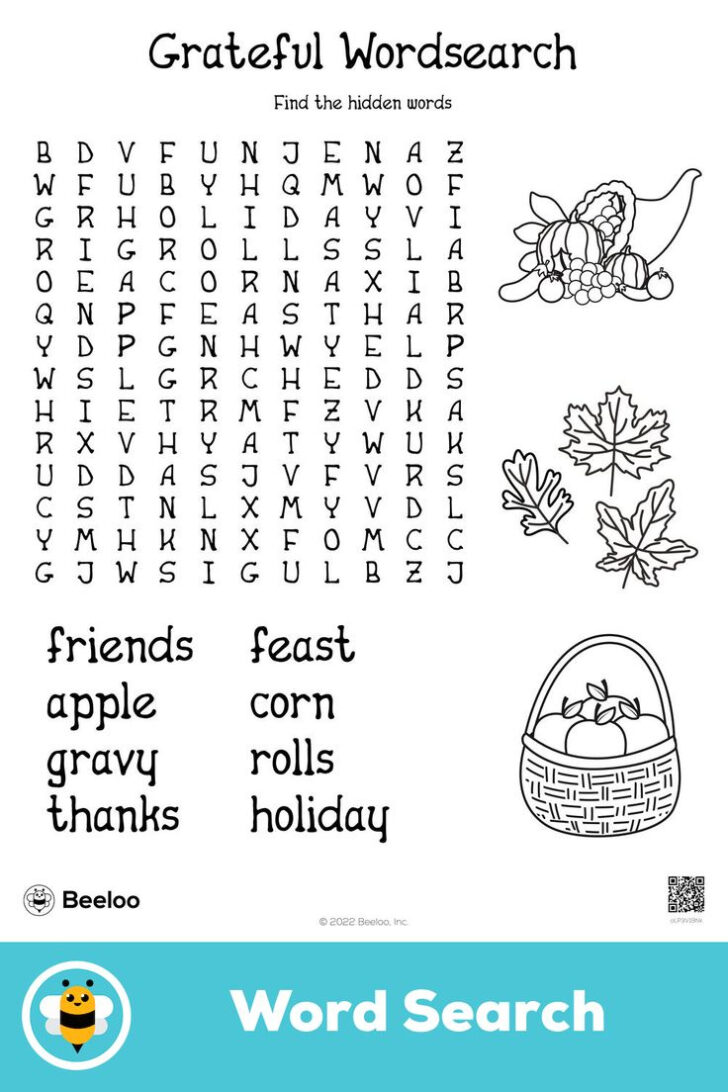 Kids Word Search Easy Thanksgiving Kids Word Search Easy Thanksgiving