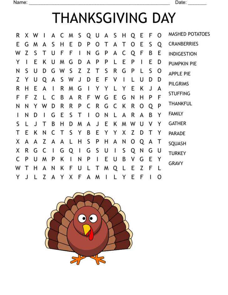 Thanksgiving Word Search 5th Grade Thanksgiving Word Search 5th Grade