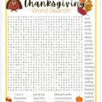 High School Thanksgiving Word Search With Answer Key, Printable Throughout Super Teacher Worksheets Thanksgiving Word Search Answers