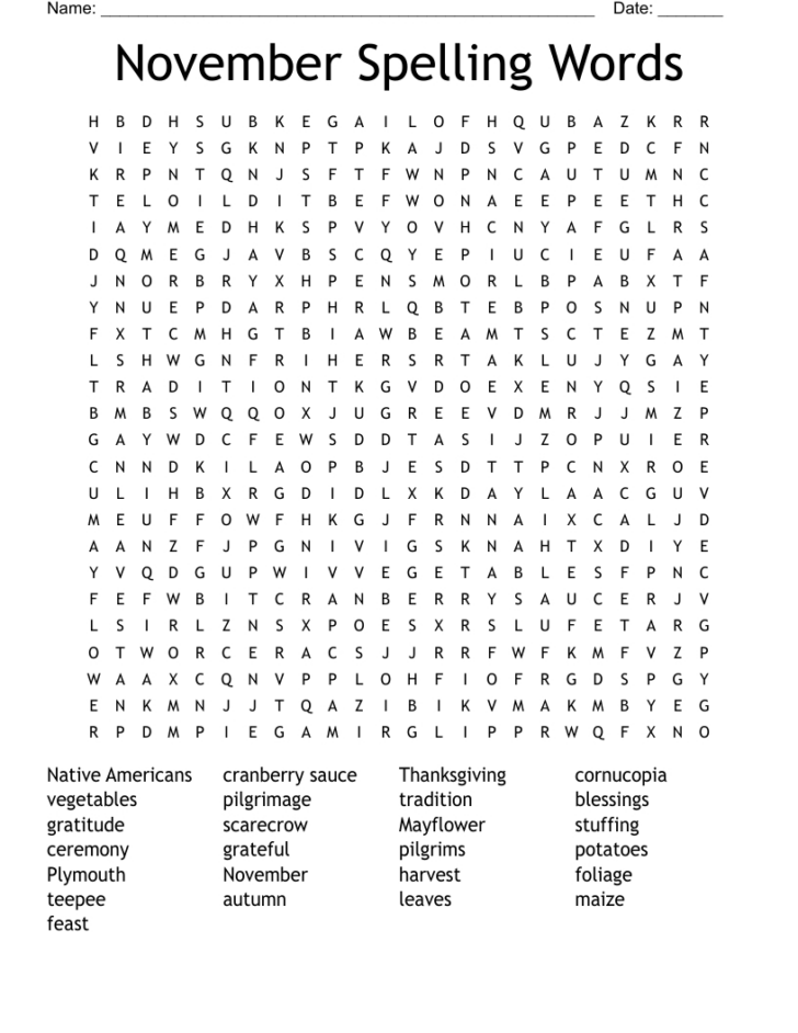 Edhelper Thanksgiving Word Search Answer Key Edhelper Thanksgiving Word Search Answer Key