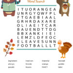 Holidays   Thanksgiving | Faact With Thanksgiving Word Search 2