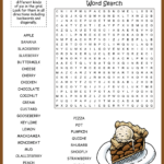 Pie Word Search Regarding Word Search Thanksgiving Pies Large Prints Printables