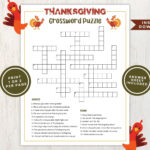 Printable Thanksgiving Crossword Puzzle For Kids And Adults With Thanksgiving Super Hard Word Search Horn Of Plenty
