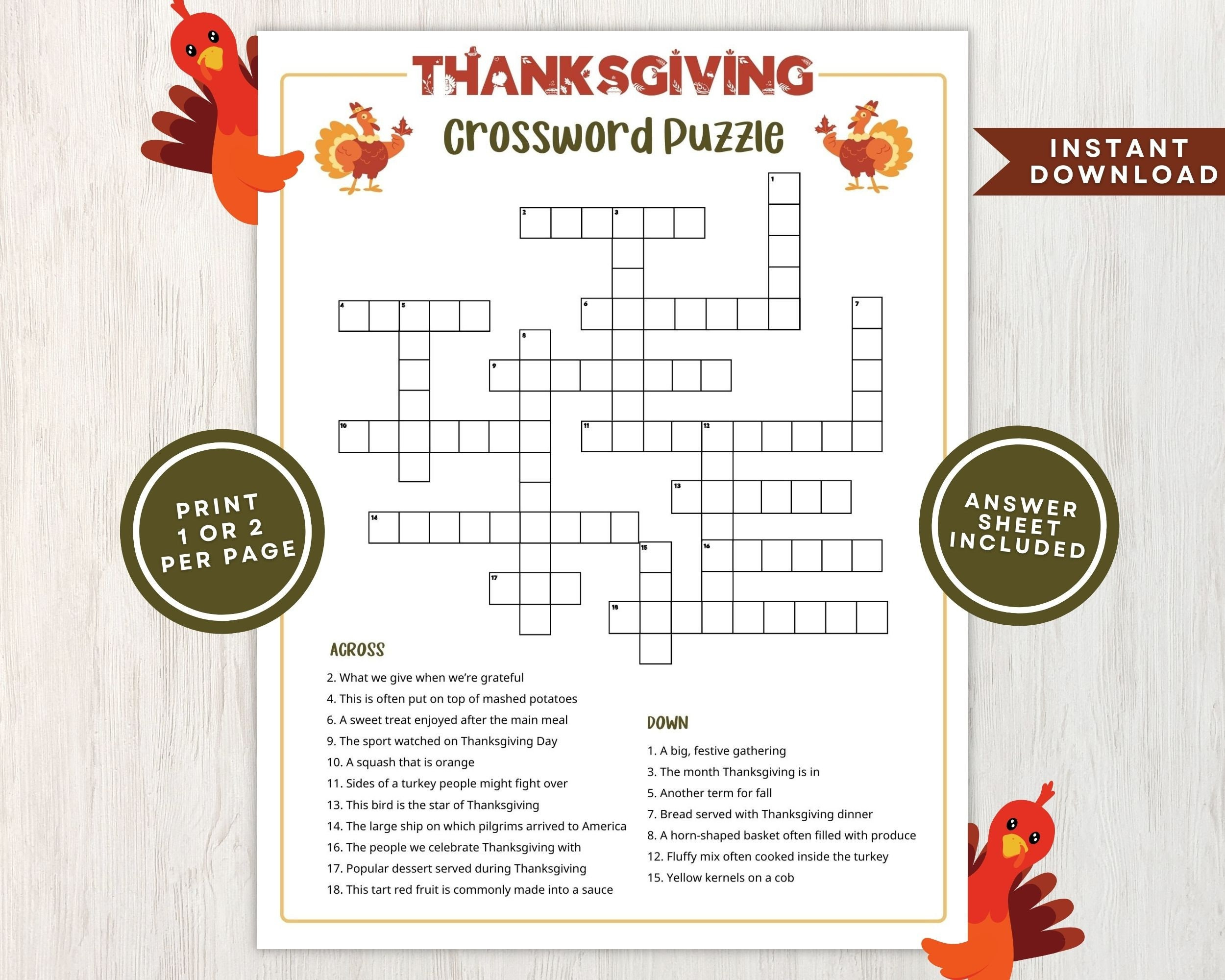Printable Thanksgiving Crossword Puzzle For Kids And Adults with Thanksgiving Super Hard Word Search Horn Of Plenty