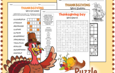 Printable Thanksgiving Puzzles inside Thanksgiving Holiday Brain Teasers Word Search