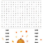 Printable Thanksgiving Word Search   Cool2Bkids Intended For Thanksgiving Word Search For First Graders