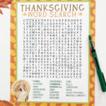 Printable Thanksgiving Word Search   Pineapple Paper Co. Inside Printable Thanksgiving Word Search For Middle School