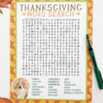 Printable Thanksgiving Word Search   Pineapple Paper Co. With Thanksgiving Word Search Printable For Middle School