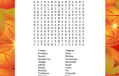 Printable Thanksgiving Word Search Puzzle - Jinxy Kids pertaining to Thanksgiving Word Searches Big Ones