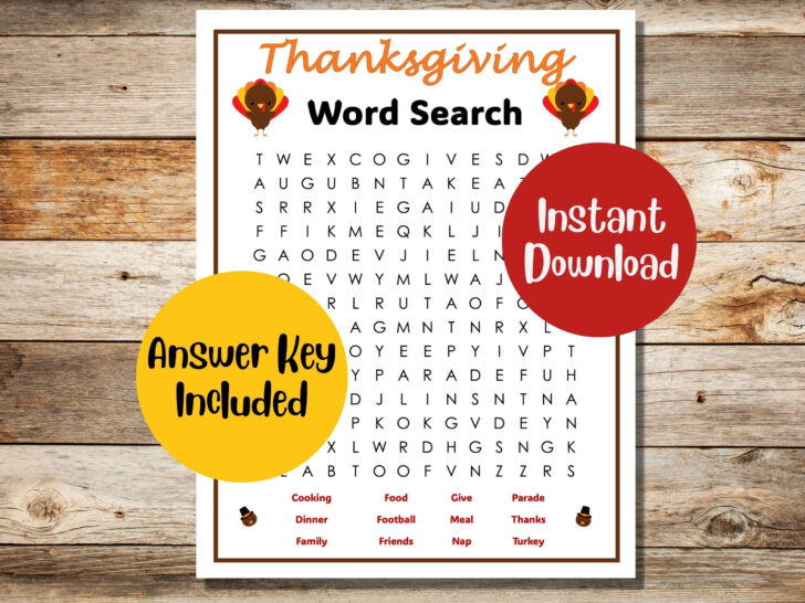 Thanksgiving Foods Word Search Answers Thanksgiving Foods Word Search Answers