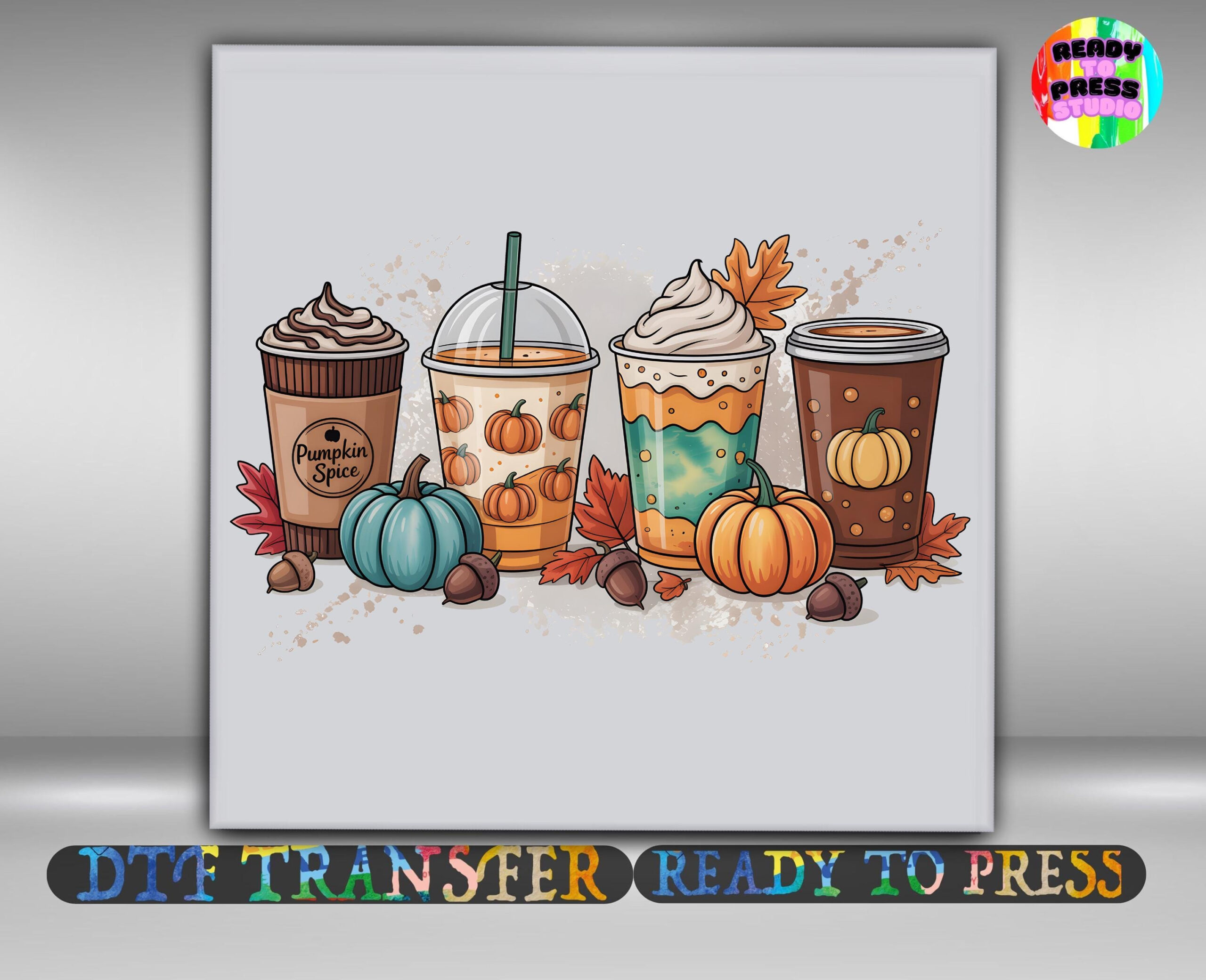 Pumpkin Spice Coffee Fall Dtf Transfer, Latte Halloween Design regarding Kipo Thanksgiving Word Search