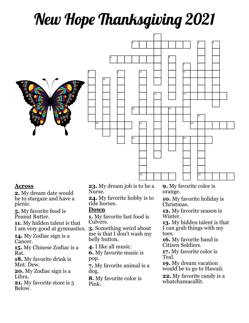 Singing Crossword! - Wordmint throughout Thanksgiving Music Word Search