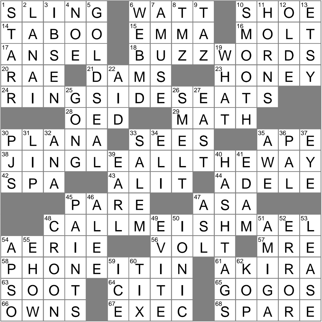 Soft Support For An Injured Arm Crossword Clue Archives inside 34D Grade Thanksgiving Word Search