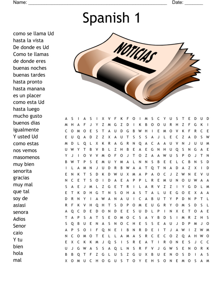 En Espanol Spanish Thanksgiving Word Search