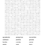Spanish Thanksgiving Word Search   Wordmint Inside Thanksgiving Day Word Search Spanish