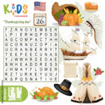 Stock Vektorgrafik „Easy Word Search Crossword Puzzle Intended For Elementary Thanksgiving Day Word Search