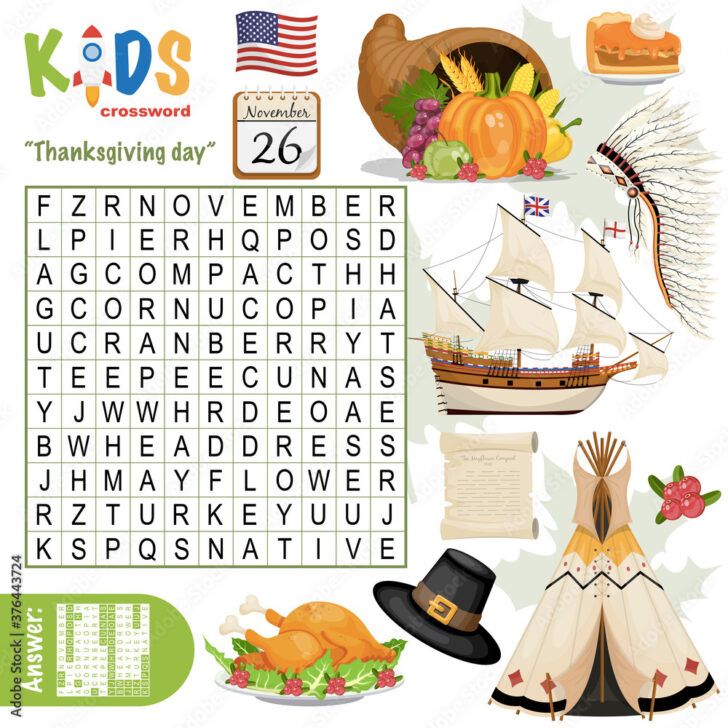 Elementary Thanksgiving Day Word Search Elementary Thanksgiving Day Word Search