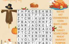 Stock-Vektorgrafik „Easy Word Search Crossword Puzzle within Thanksgiving Day Word Search Answers