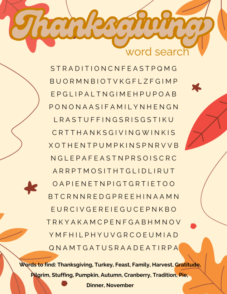 Thanksgiving Dinner Word Search Pro Thanksgiving Dinner Word Search Pro