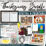 Thanksgiving Activities For Upper Elementary & Middle School Intended For Teachingonlemonlane Word Search Thanksgiving