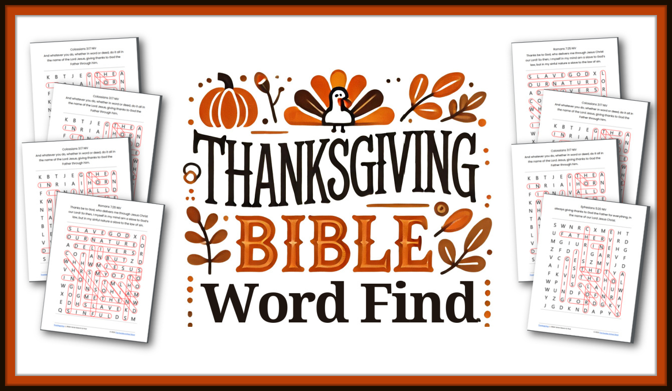Thanksgiving Bible Verses Word Search &amp;amp; Find - Free Pdf Worksheets in Crafting The Word of God Thanksgiving Word Search