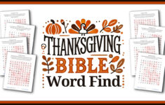 Thanksgiving Bible Verses Word Search &amp; Find - Free Pdf Worksheets regarding Thanksgiving 2025 Word Search 68 Words
