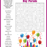 Thanksgiving Day Parade Word Search Intended For Macy&#039;s Thanksgiving Day Parade Word Search