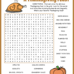 Thanksgiving Foods Word Search Within Word Search Thanksgiving Food