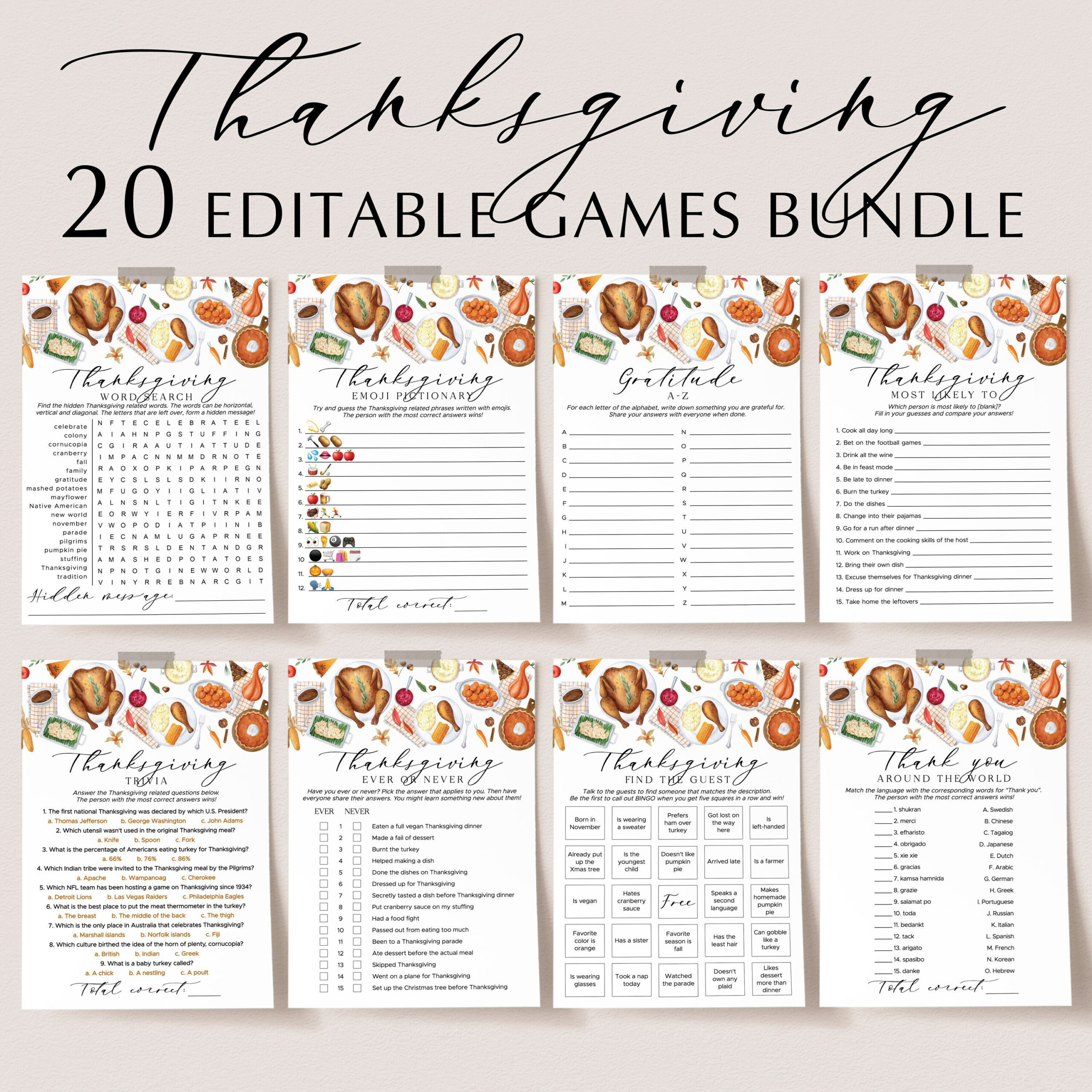 Thanksgiving Games Printable For Kids And Adult Dinner Party for John Word Search Puzzles Thanksgiving Answers