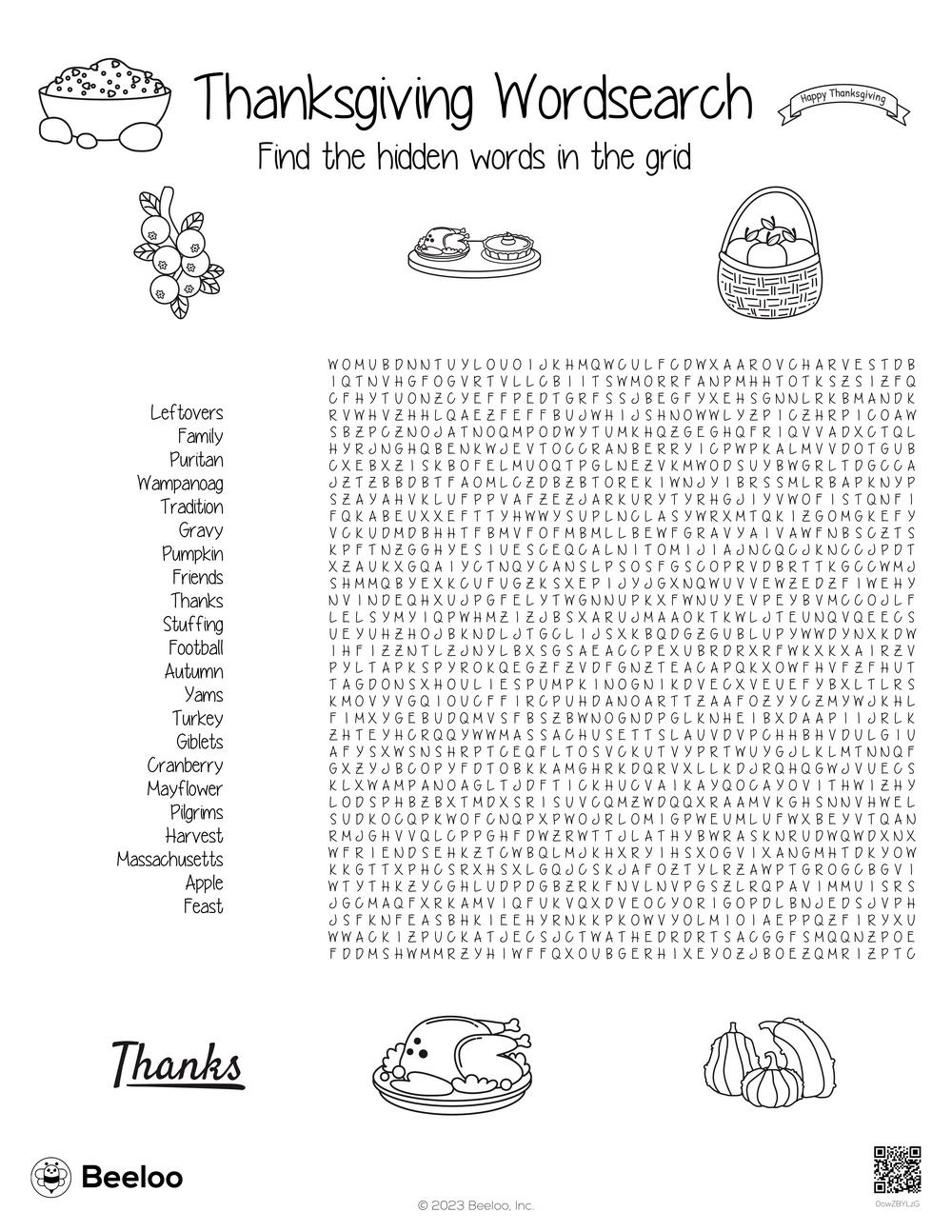 Thanksgiving-Themed Word Searches • Beeloo Printable Crafts And throughout Word Search For Thanksgiving Printable 8th Grade